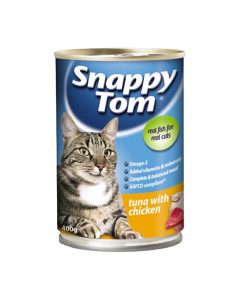 Snappy Tom Cat Canned Food Chicken with Tuna Flakes 400g_1