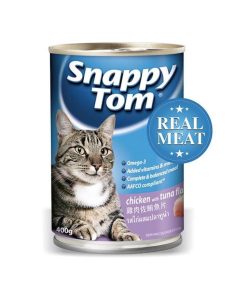 Snappy Tom Cat Canned Food Chicken with Tuna Flakes 400g_2