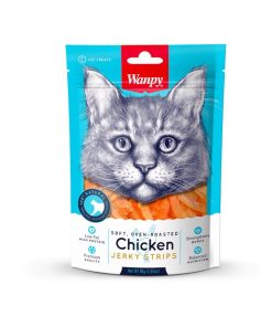 Wanpy Cat Treat Oven Roasted Chicken Jerky Strips 80g