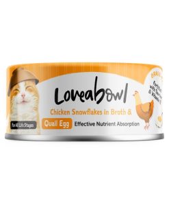 Loveabowl Chicken snowflakes in Broth with Quail egg