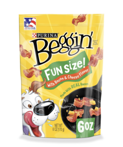 Purina Beggin Dog Treat Fun Size Bacon with Cheese 170g