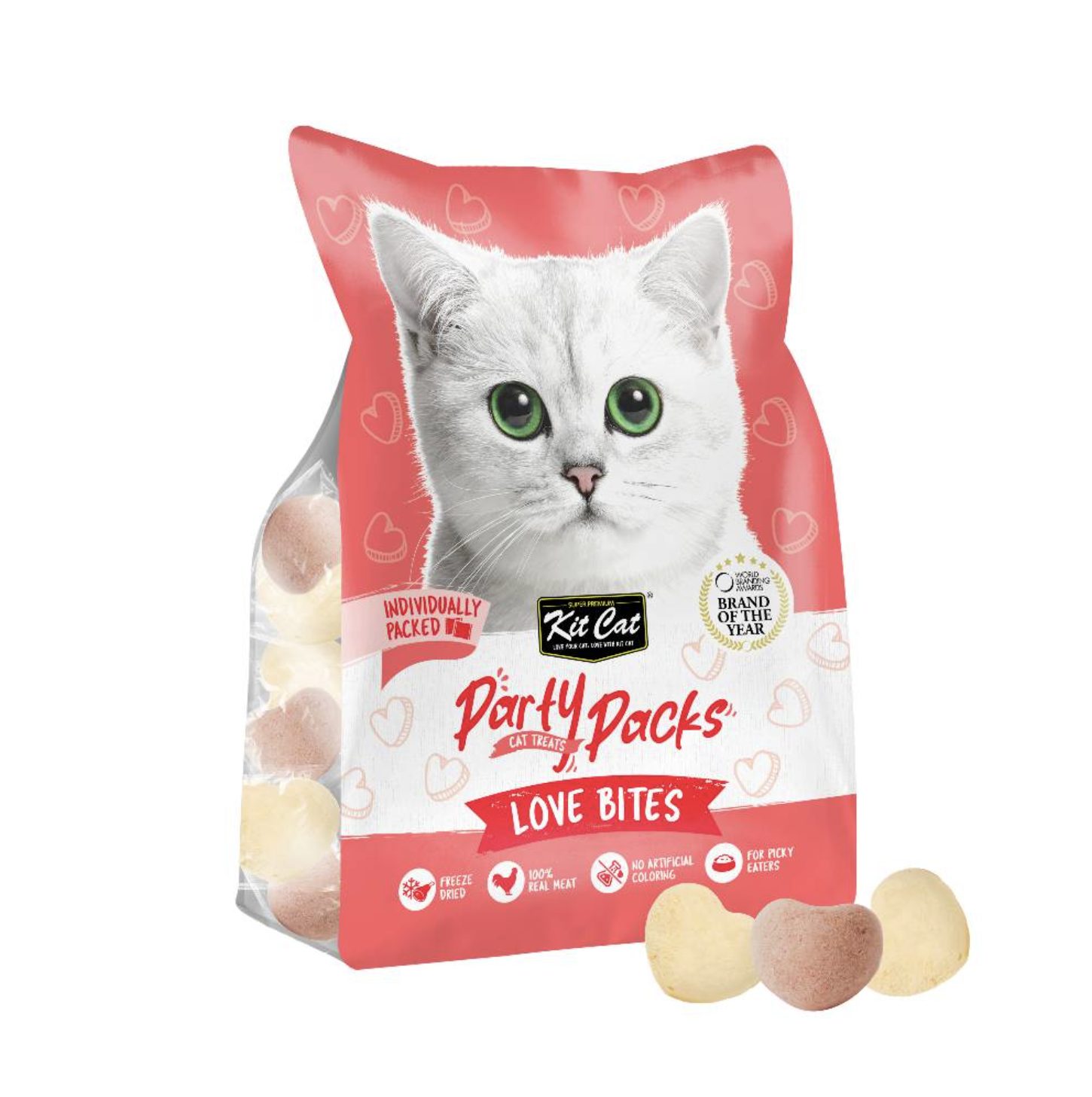 KitCat Party Packs Freeze Dried Treats Love Bites 30g