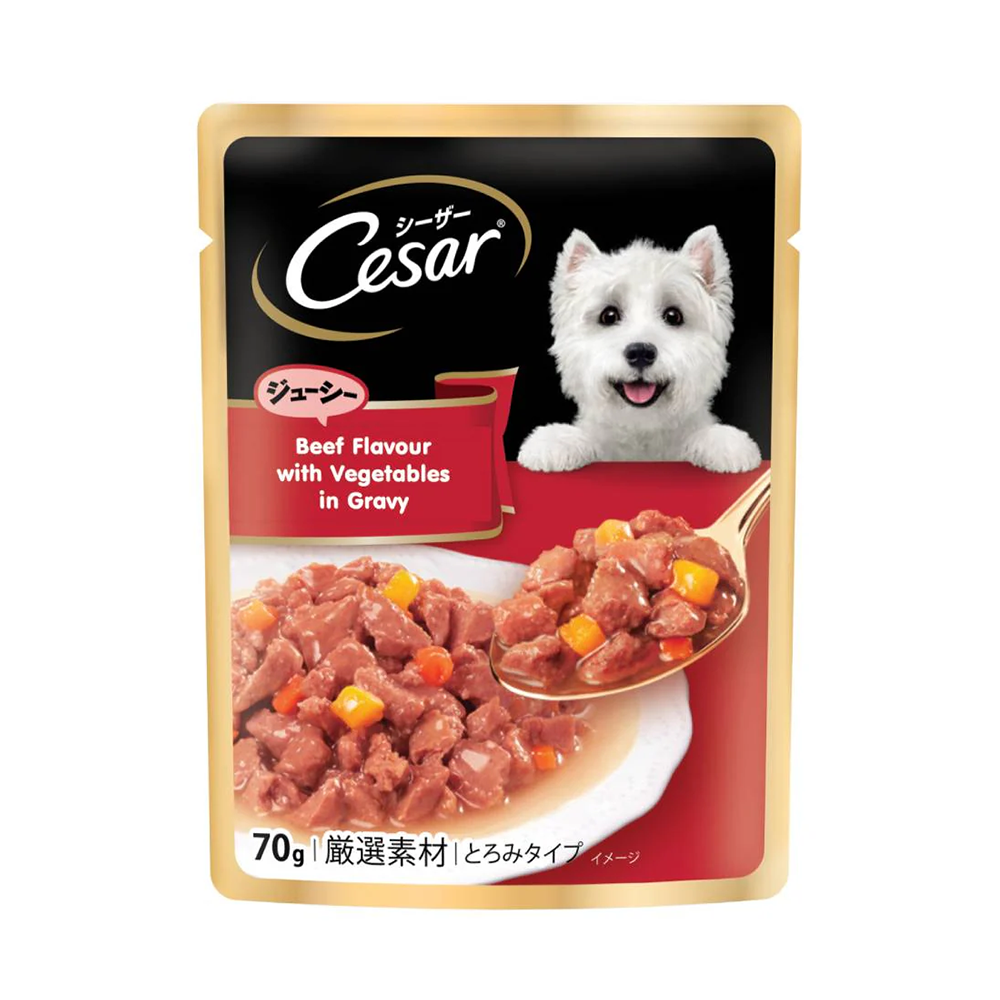 Cesar Beef Flavour with Vegetables in Gravy 70g