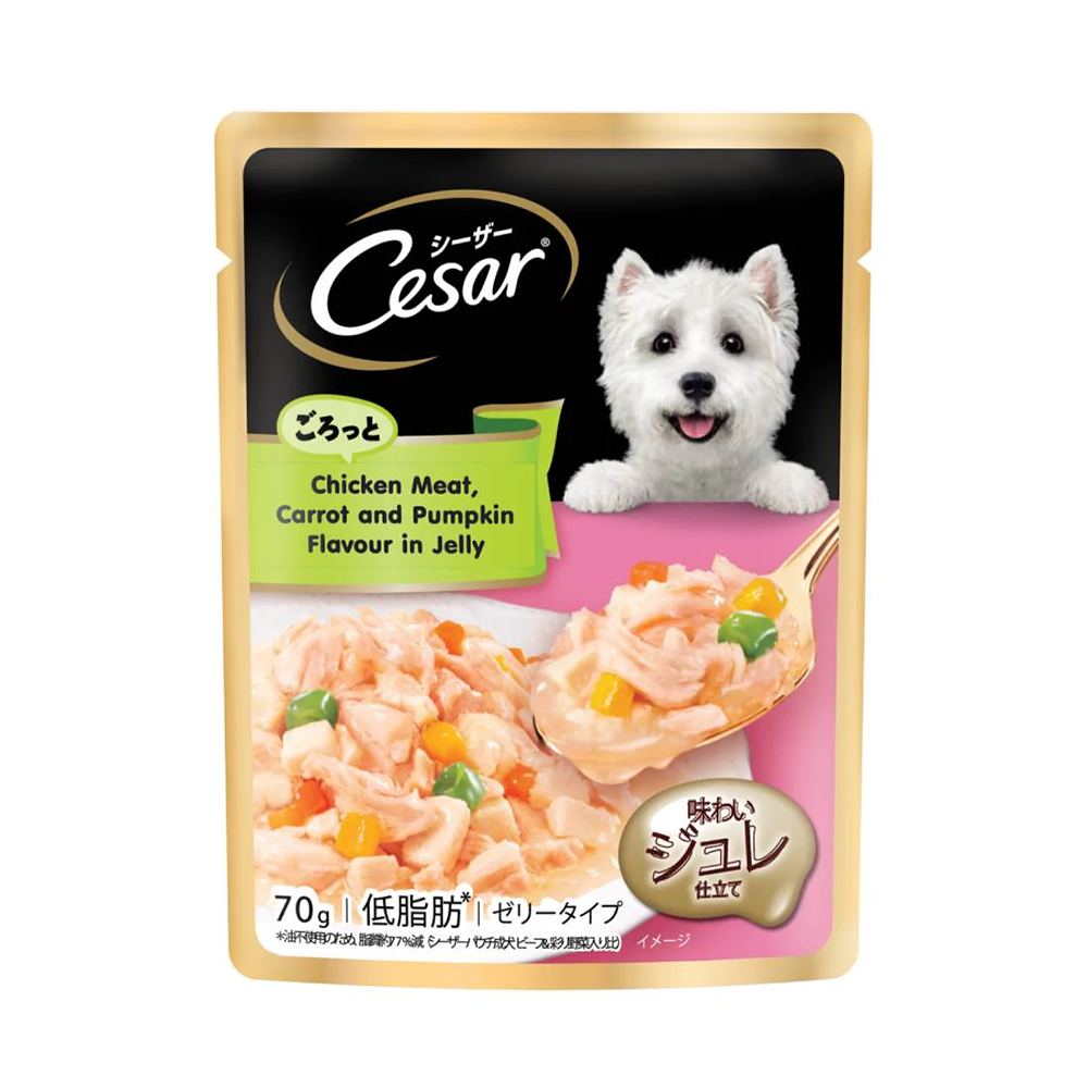 Cesar Chicken Meat with Carrot and Pumpkin in Jelly 70g