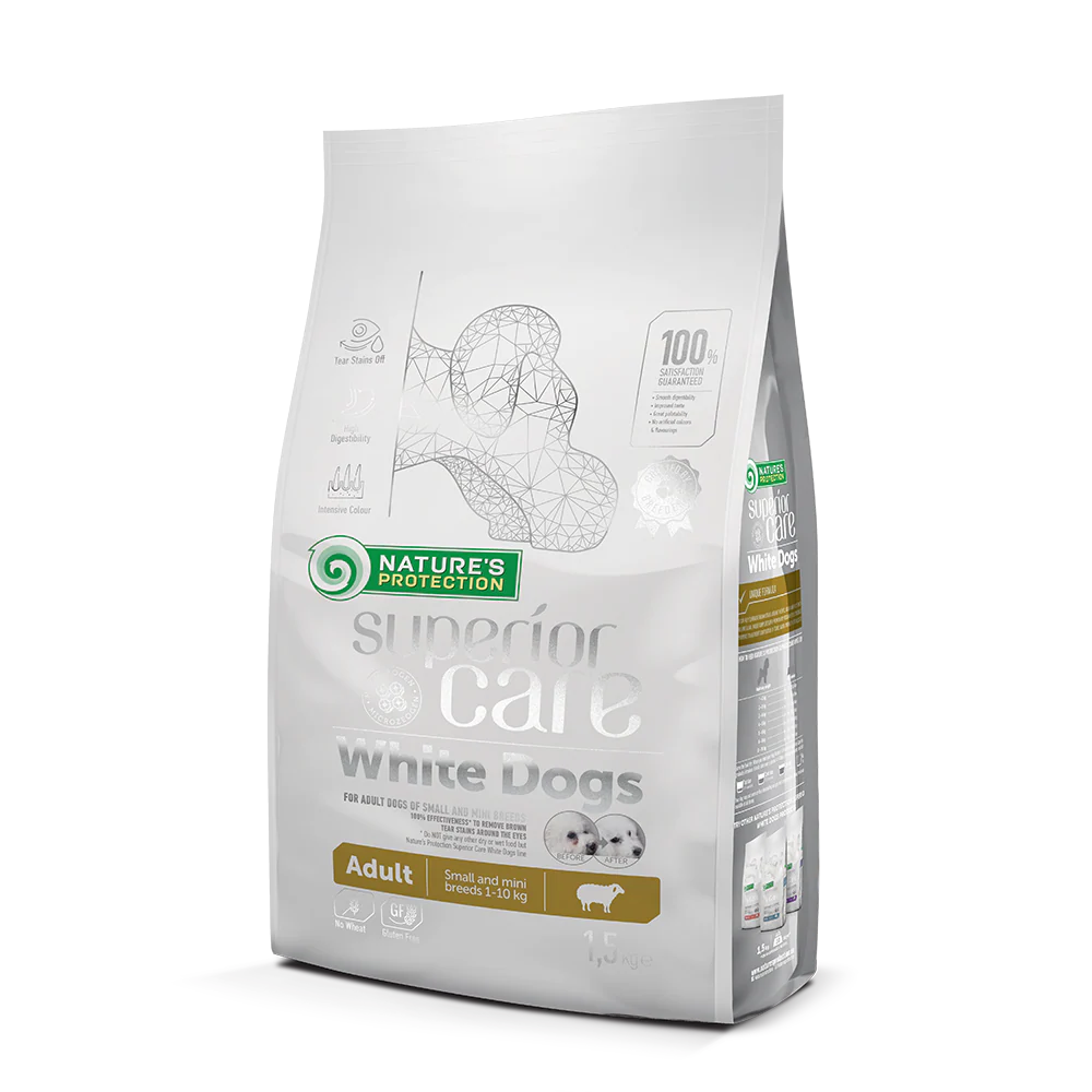 Nature's Protection Dog Superior Care White Dogs Small & Mini Breed Lamb 1.5kg